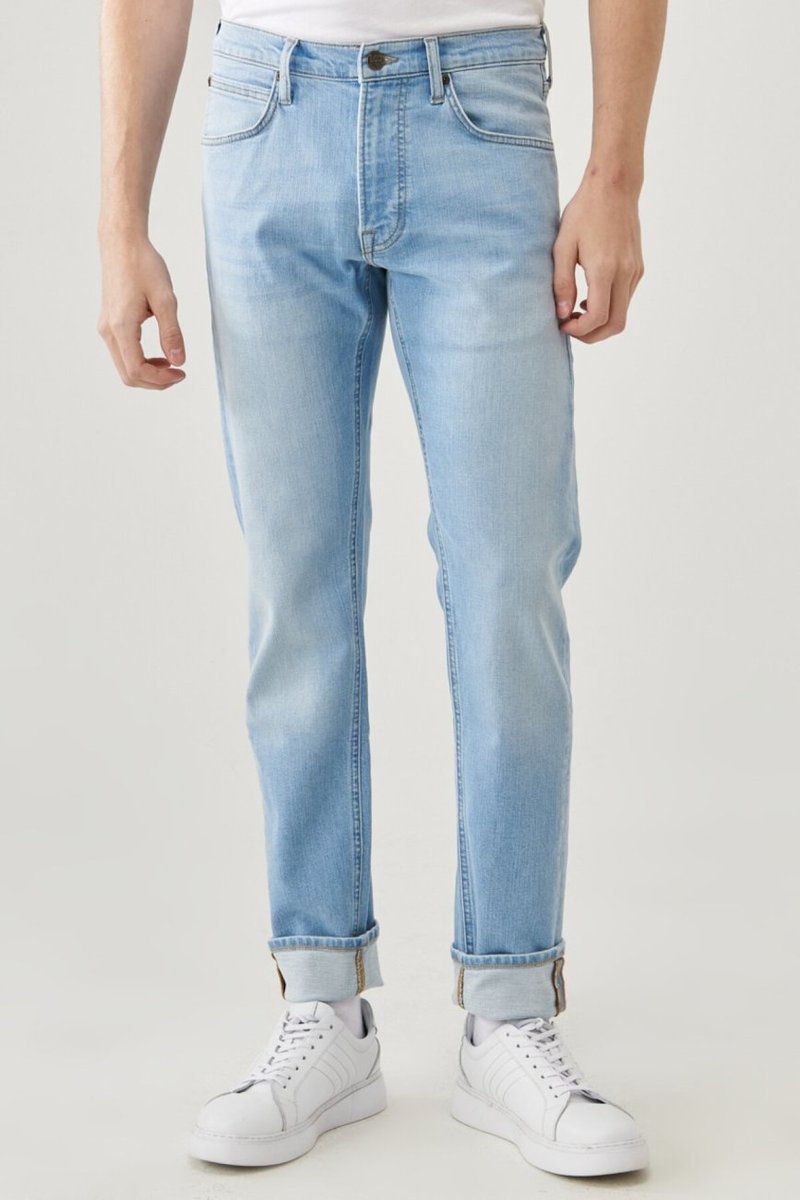 Lee Daren Zip Fly Męskie Spodnie Jeansowe Bleached Cody L707Nluh-W30 L34