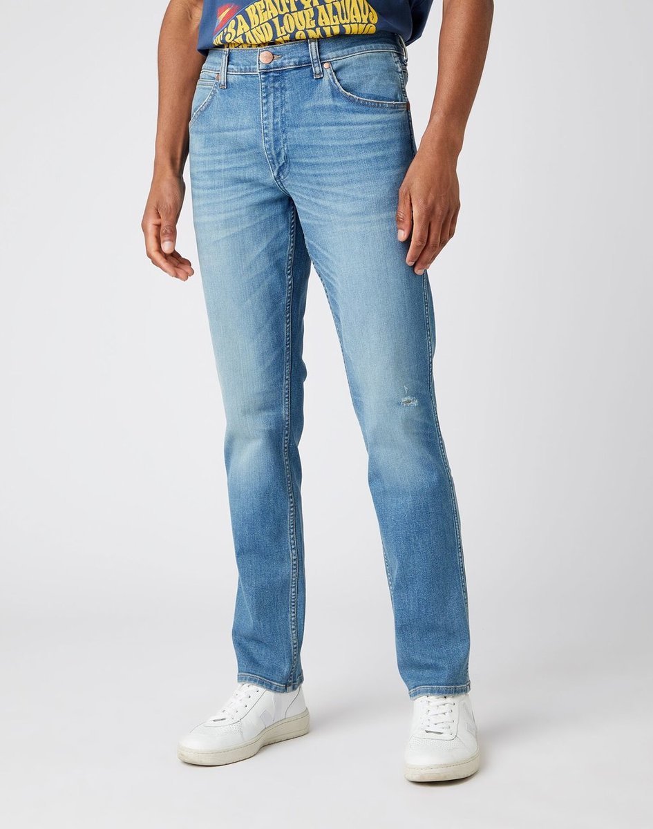 Wrangler Greensboro Męskie Spodnie Jeansowe Dusty Devil W15Qc4665-W32 L32