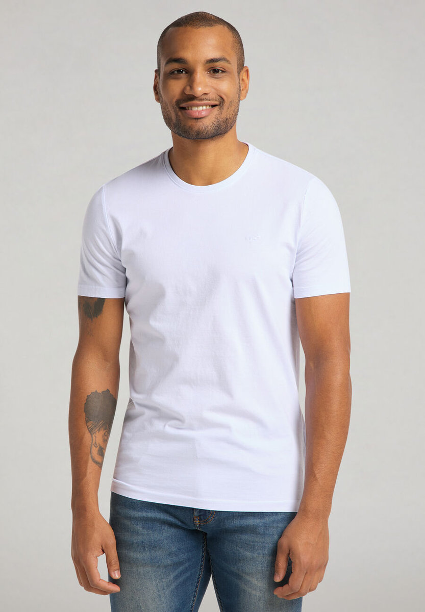 Mustang Style 2-Pack C-Neck Męska Koszulka T-Shirt Dwupak General White 1006169 2045-S