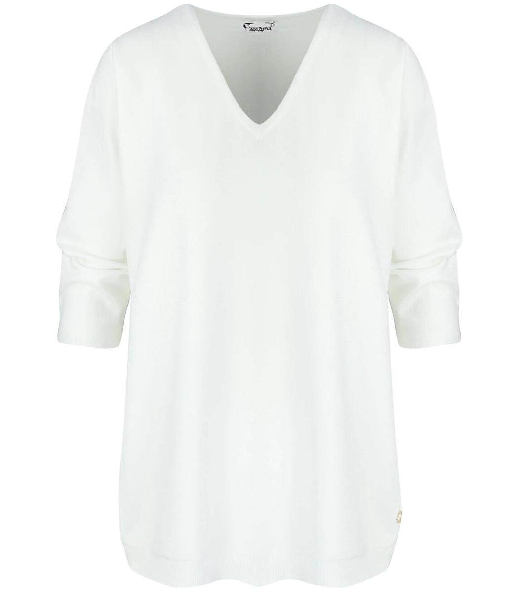 Klasyczny ciepły damski sweter serek ROSALIA-L/XL