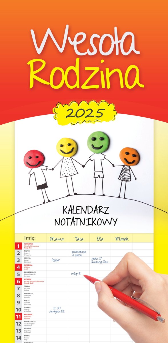 Kalendarz ścienny, Wesoła Rodzina