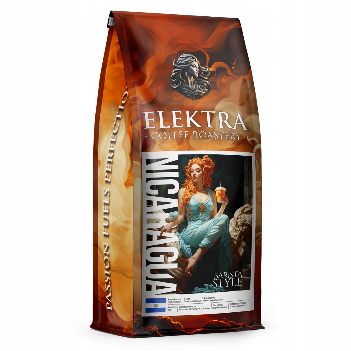 KAWA ZIARNISTA NICARAGUA BARISTA ŚWIEŻO PALONA 1KG - PALARNIA KAWY ELEKTRA
