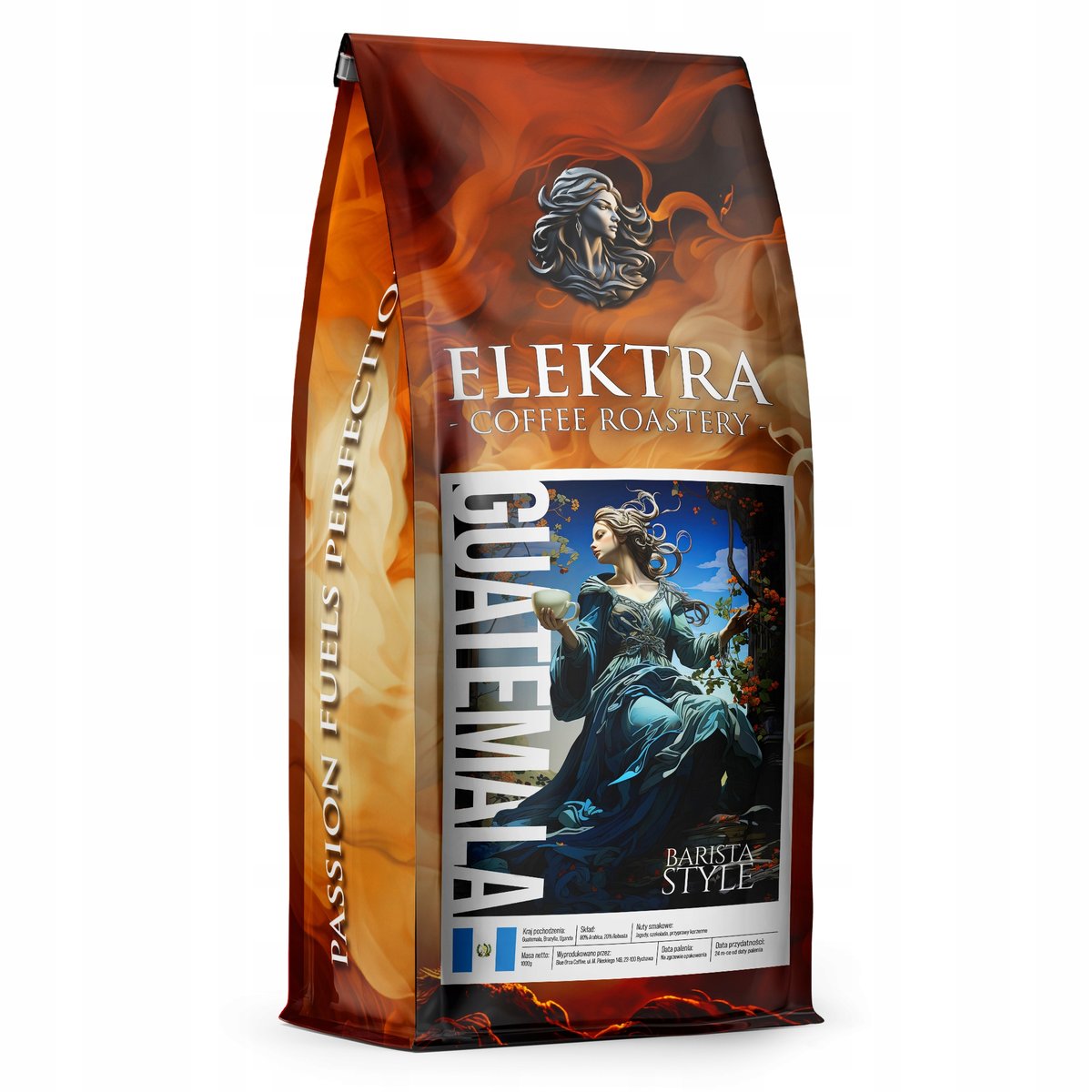 KAWA ZIARNISTA GUATEMALA BARISTA ŚWIEŻO PALONA 1KG - PALARNIA KAWY ELEKTRA