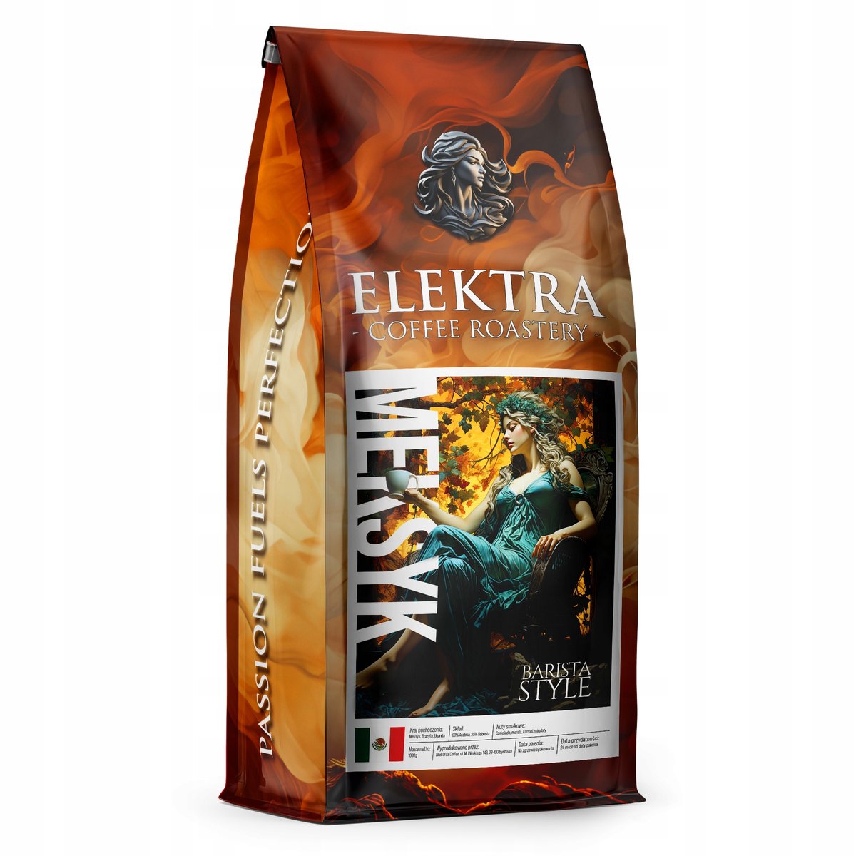KAWA ZIARNISTA - MEKSYK -BARISTA ŚWIEŻO PALONA 1KG - PALARNIA KAWY ELEKTRA