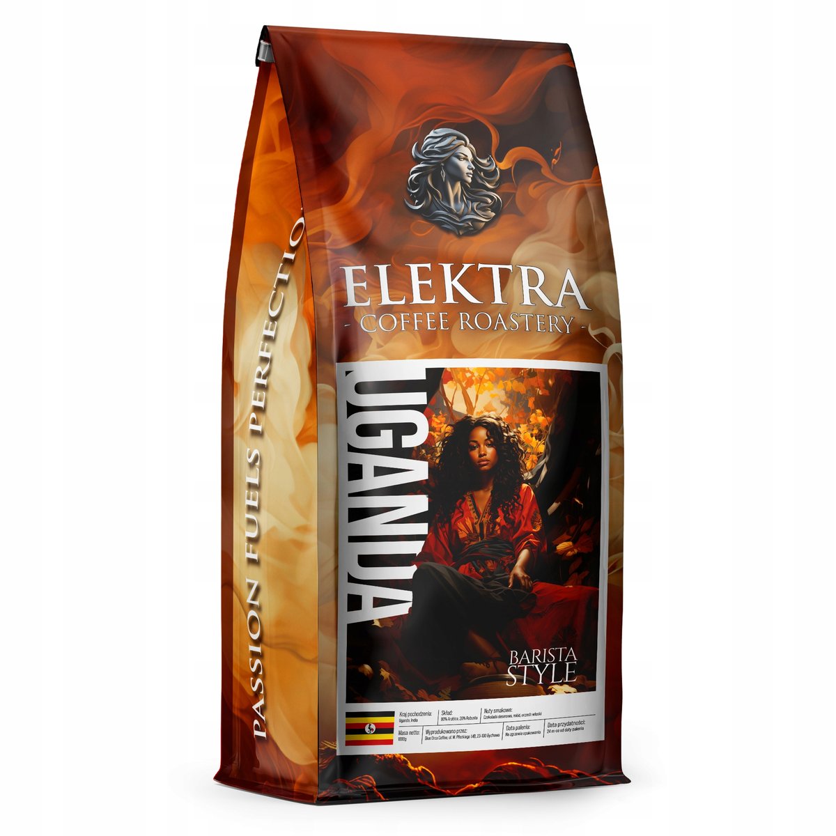 KAWA ZIARNISTA- UGANDA - BARISTA ŚWIEŻO PALONA 1KG - PALARNIA KAWY ELEKTRA