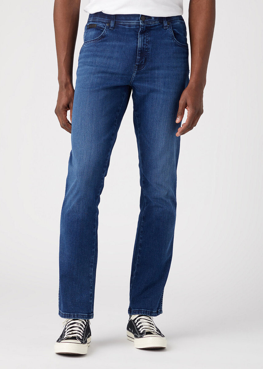 Męskie spodnie jeansowe proste Wrangler TEXAS SLIM W12SMN396 W33 L34