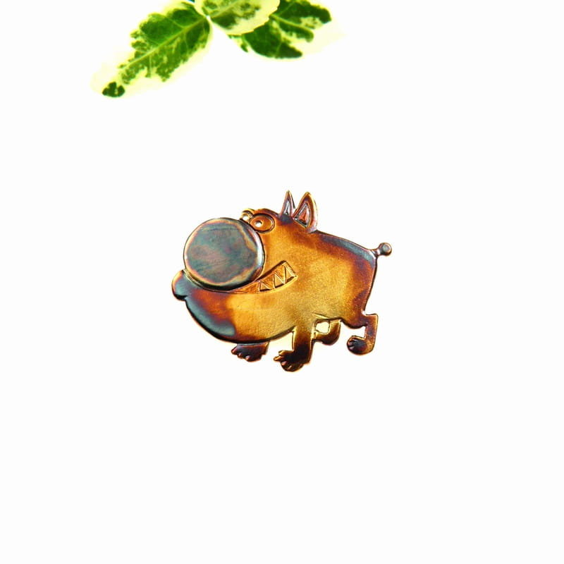 Zawieszka srebrna- Brązowy Riko