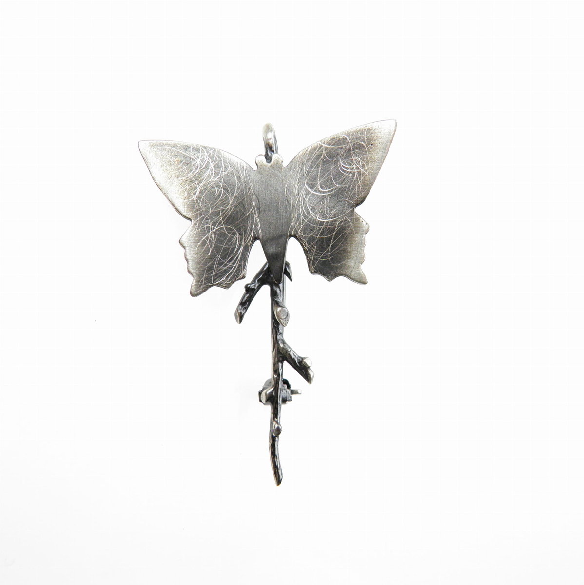 Broszka - Butterfly III gray