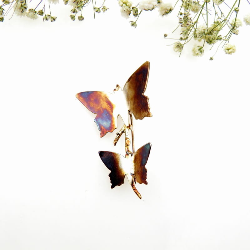 Broszka - Butterfly II brown