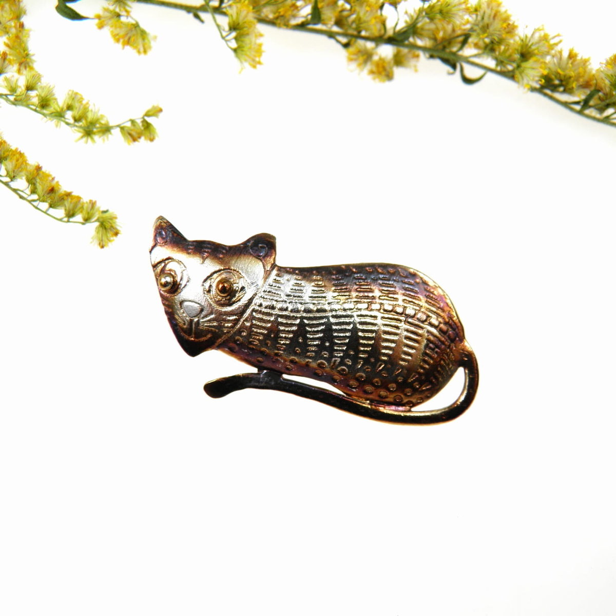 Ramzes brązowy - broszka srebrna