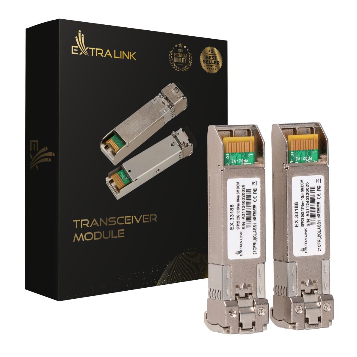 Moduł SFP28 Extralink, 25Gbps, LC/UPC Duplex, 1310nm, 10km, single mode, DOM