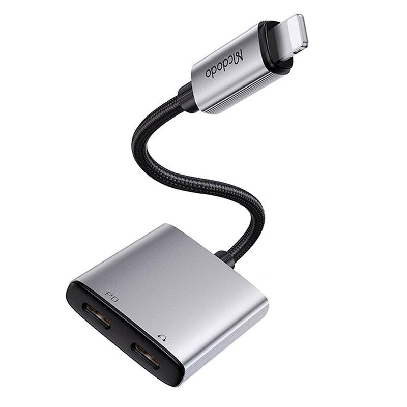 Adapter audio 2w1 lightning do lightning + DC 3.5 mm Mcdodo CA-5540