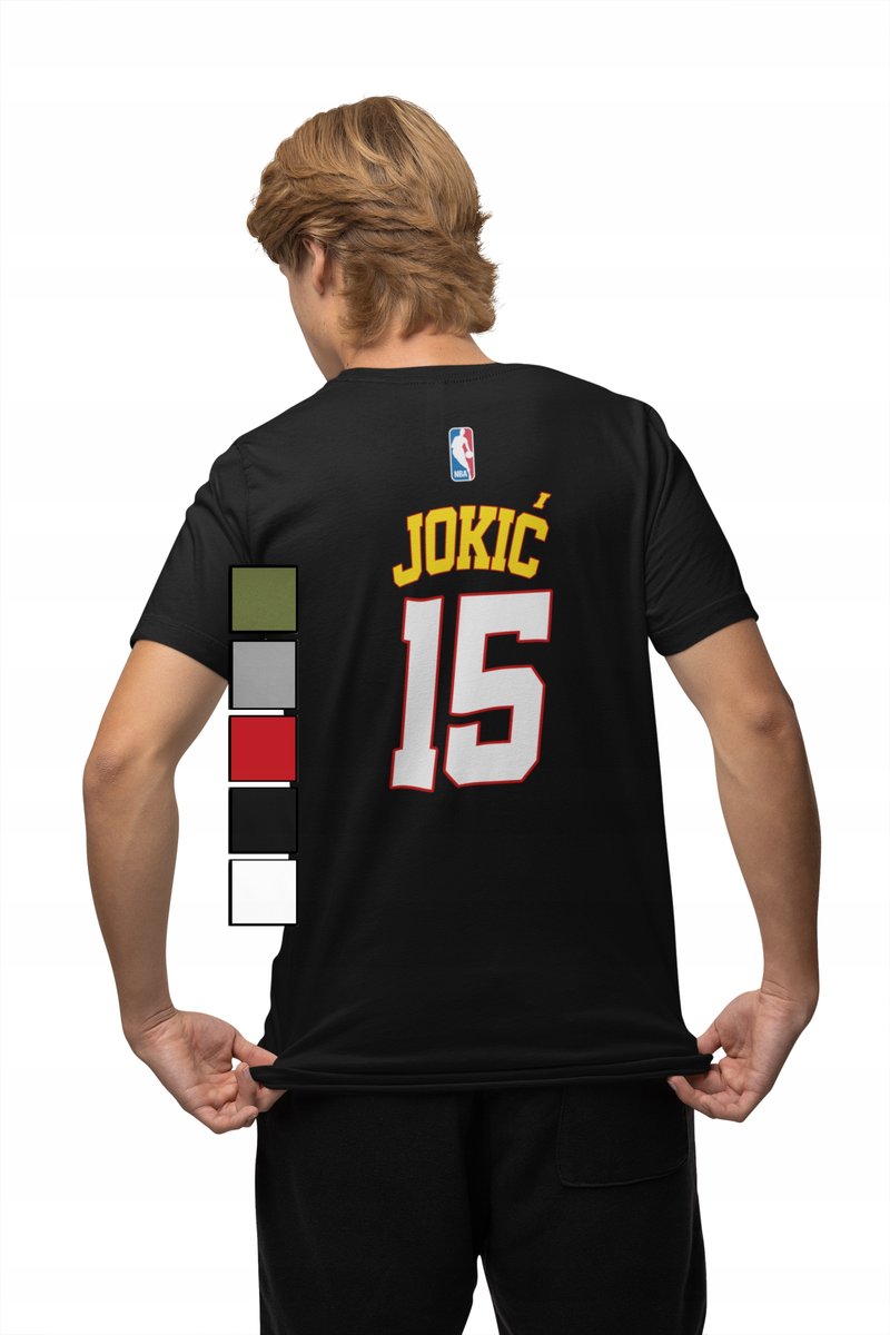 KOSZULKA MĘSKA Z NADRUKIEM NA PLECACH NBA DENVER - NIKOLA JOKIC - S