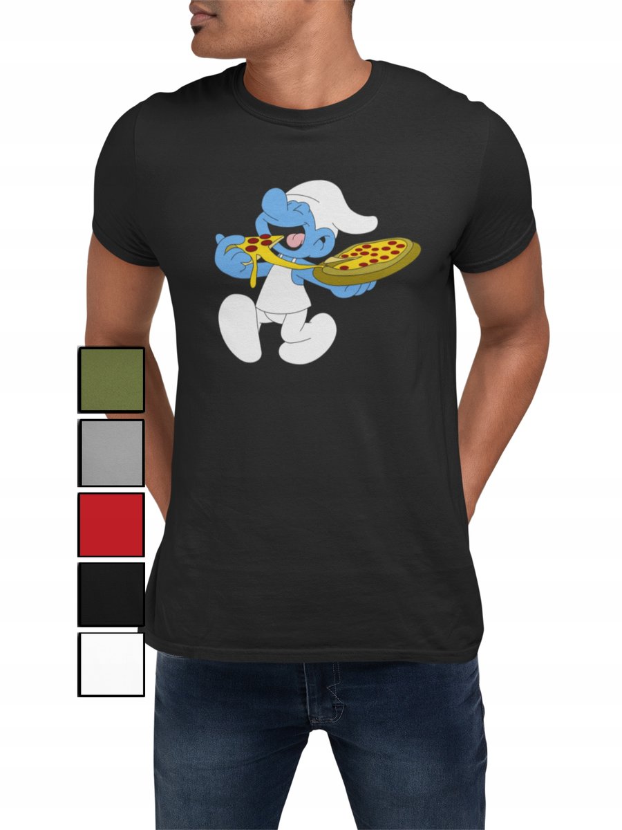 KOSZULKA T-SHIRT MĘSKA Z NADRUKIEM SMEFRY KUCHARZ ŁASUCH -XL