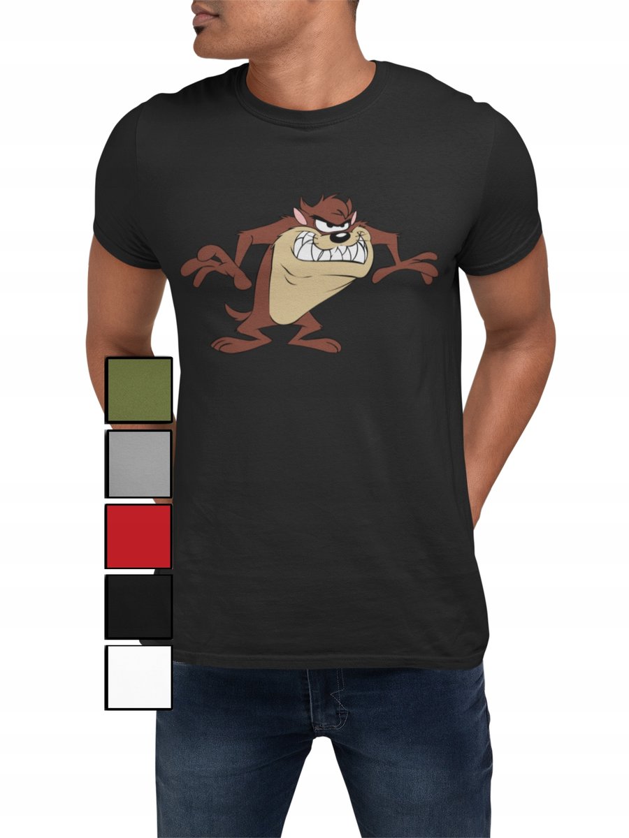 -KOSZULKA T-SHIRT MĘSKA Z NADRUKIEM TAZ DIABEŁ TASMAŃSKI LOONEY - L