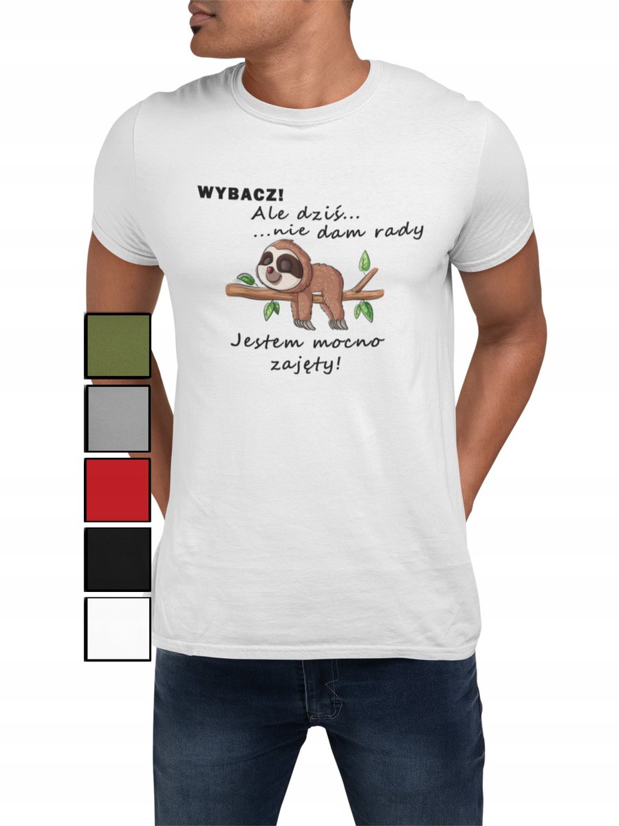 KOSZULKA T-SHIRT MĘSKA Z NADRUKIEM NA PREZENT NAPISY ŚMIESZNE RÓŻNE - M