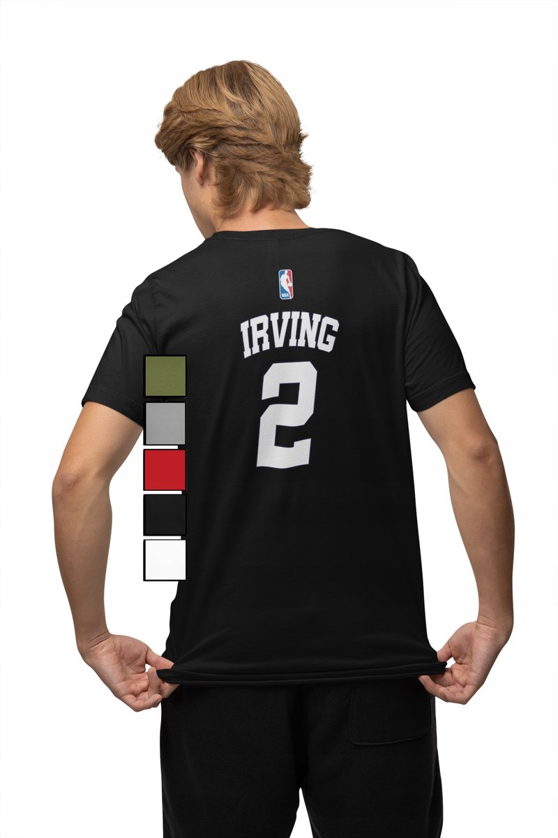 KOSZULKA MĘSKA Z NADRUKIEM NA PLECACH NBA DALLAS - KYRIE IRVING - M