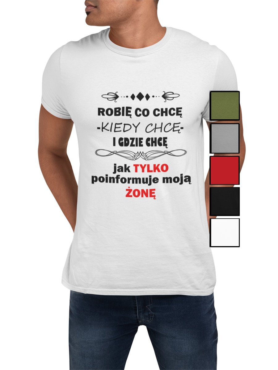 KOSZULKA T-SHIRT MĘSKA PREZENT DLA NIEGO WALENTYNKI ŚMIESZNE NAPISY - S
