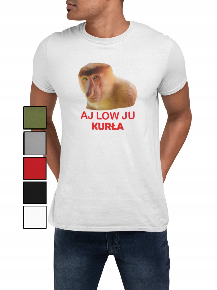 KOSZULKA T-SHIRT MĘSKA Z NADRUKIEM NA PREZENT NAPISY ŚMIESZNE RÓŻNE - L