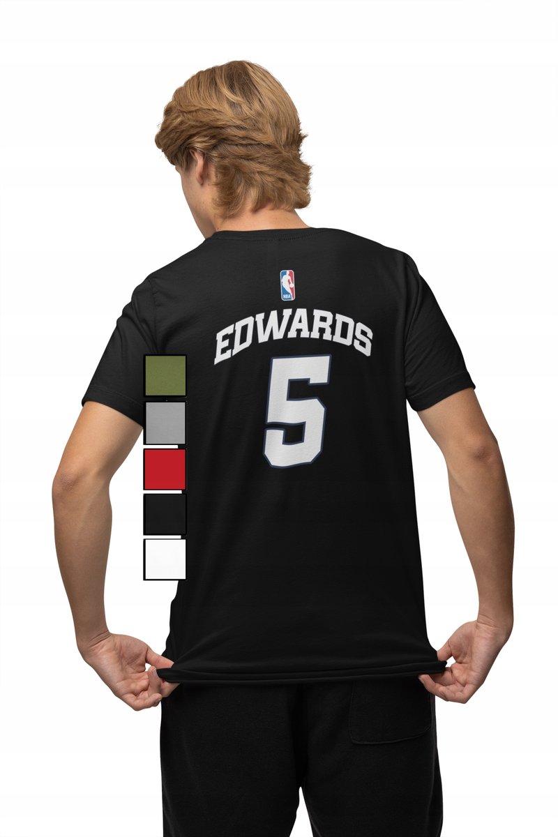 KOSZULKA MĘSKA Z NADRUKIEM NA PLECACH NBA MINNESOTTA- ANTHONY EDWARDS - 3XL