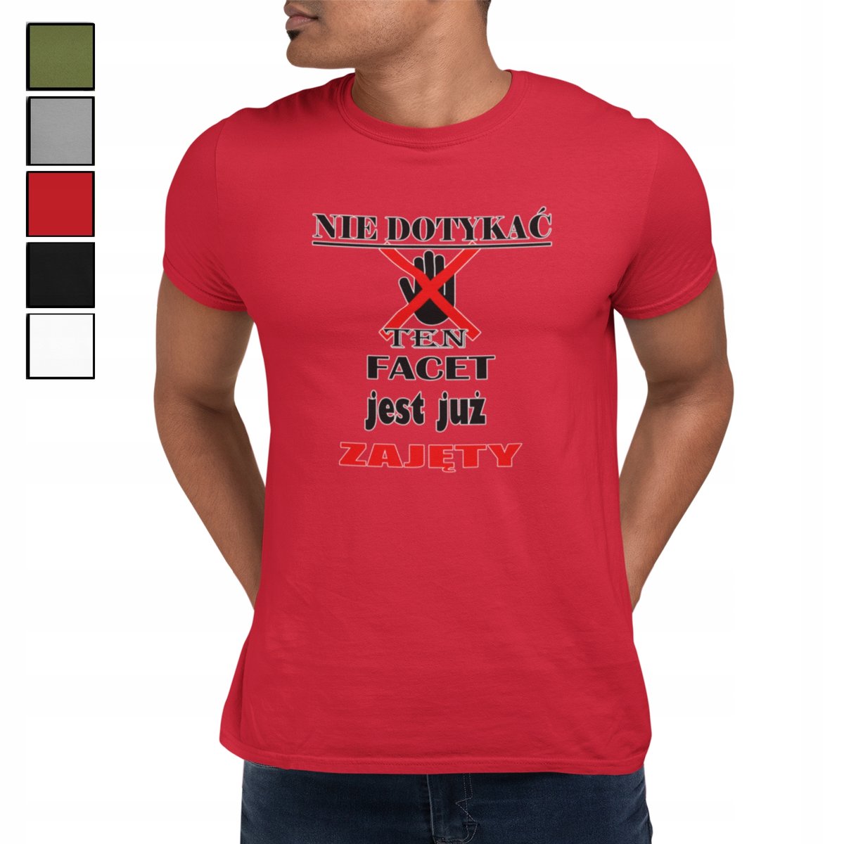 KOSZULKA T-SHIRT MĘSKA PREZENT DLA NIEGO WALENTYNKI ŚMIESZNE NAPISY - S