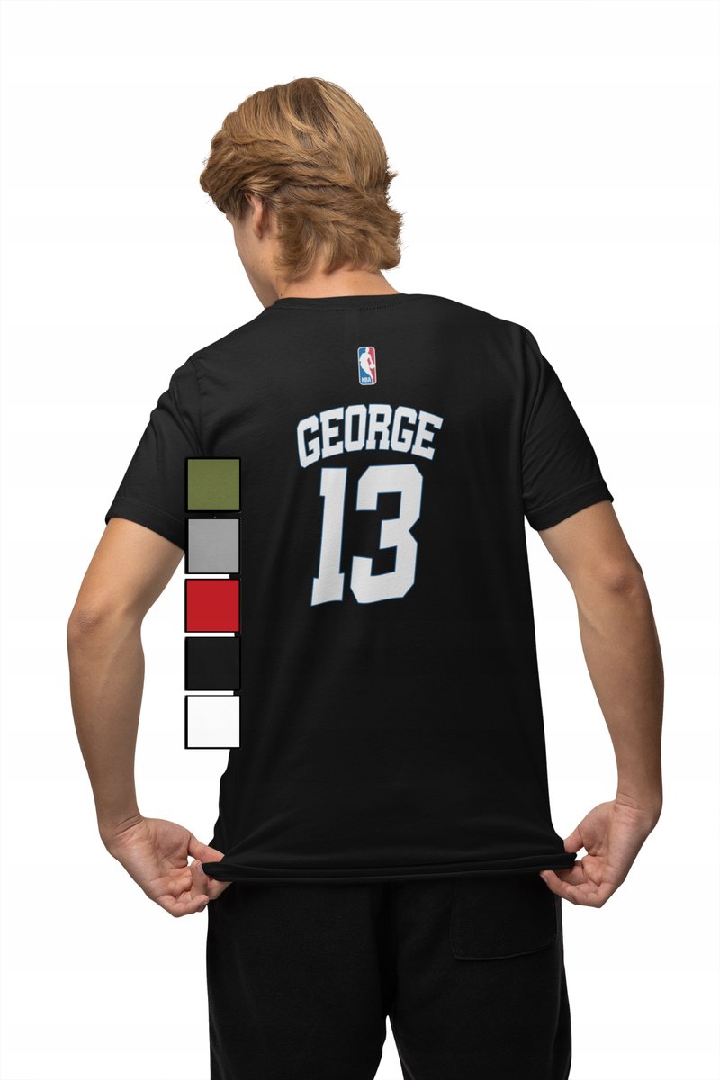 KOSZULKA MĘSKA Z NADRUKIEM NA PLECACH NBA CLIPPERS - PAUL GEORGE - S