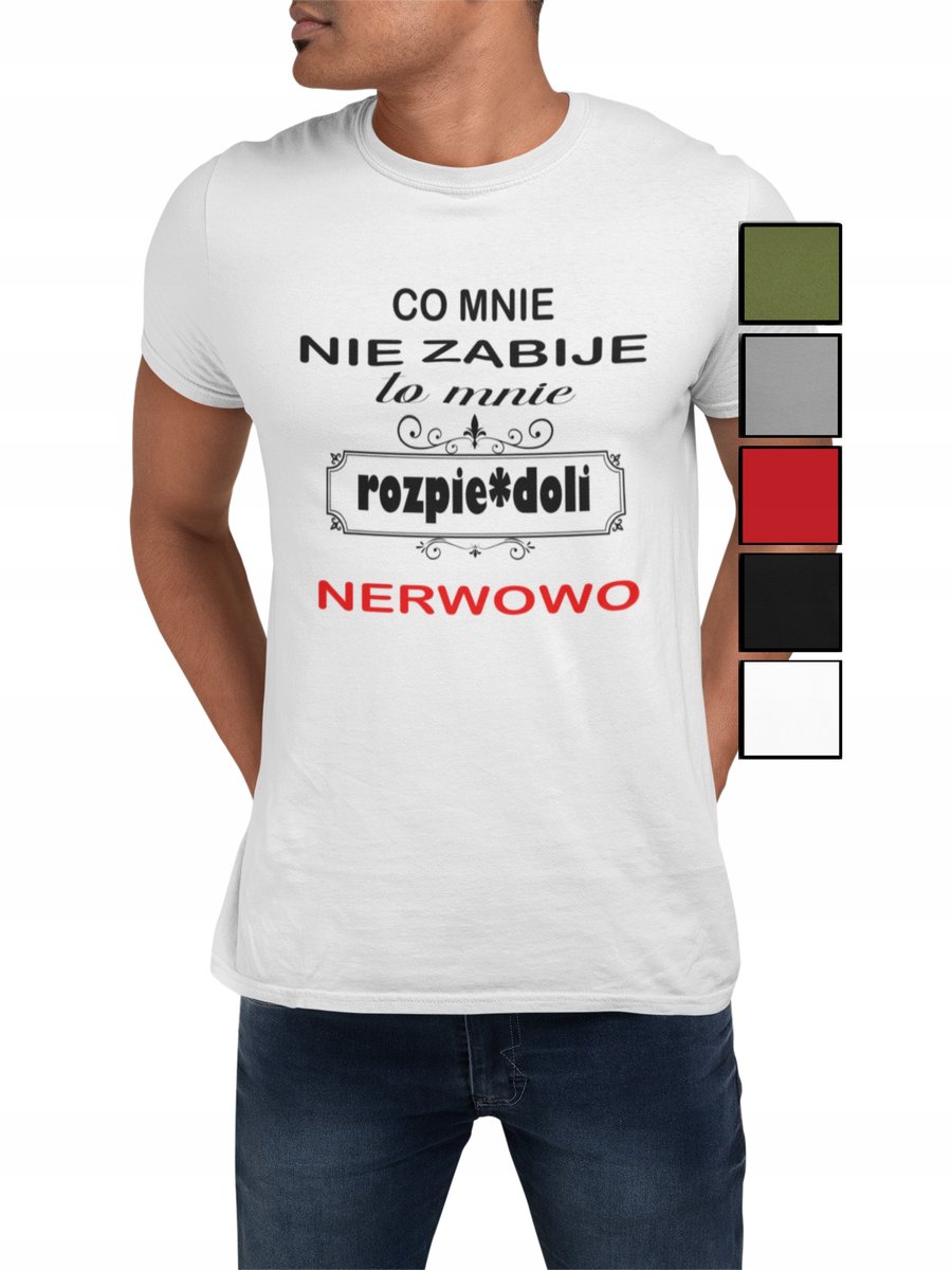 KOSZULKA T-SHIRT MĘSKA PREZENT DLA NIEGO WALENTYNKI ŚMIESZNE NAPISY - M