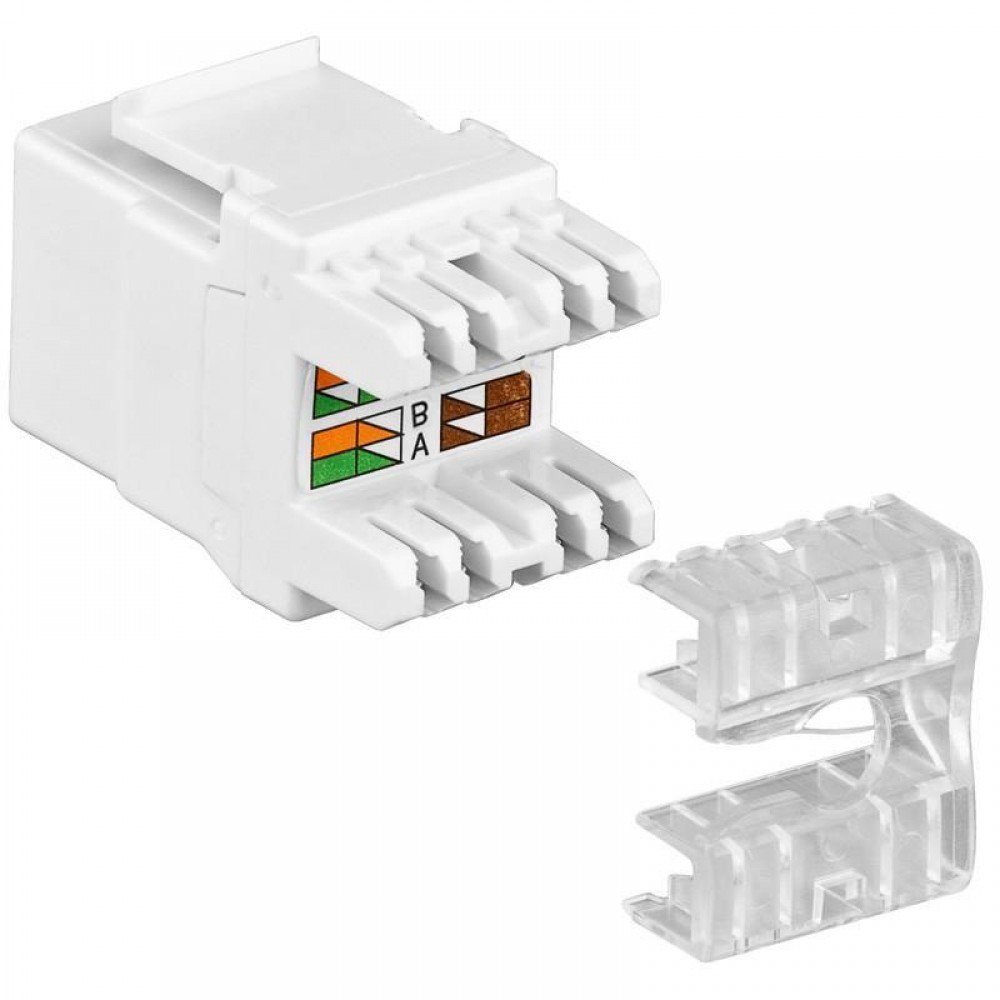 Intellinet Moduł Keystone RJ45 Cat5e, UTP, LSA, Biały