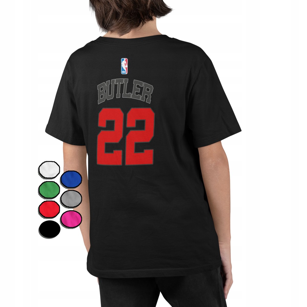 KOSZULKA DZIECIĘCA Z NADRUKIEM Z TYŁU MIAMI HEAT KOSZYKÓWKA NBA- M 134