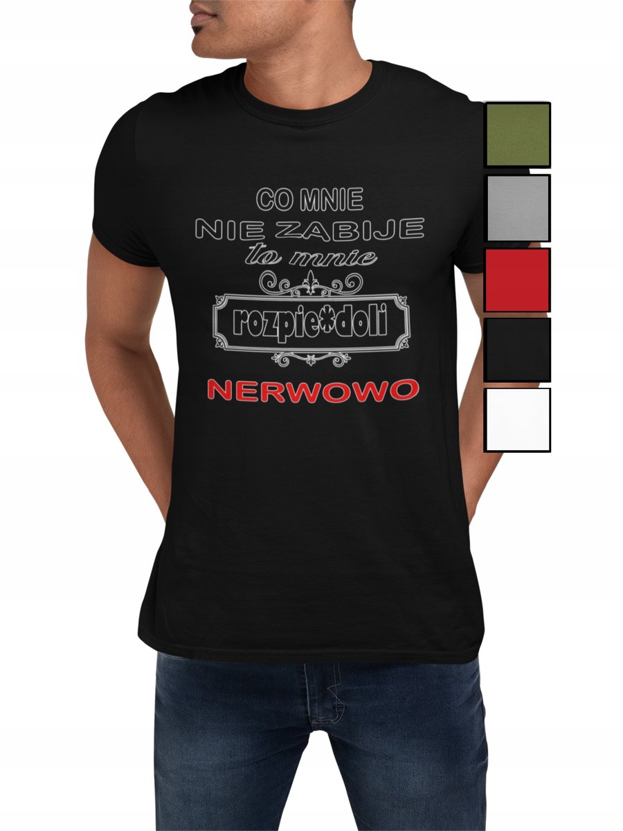 KOSZULKA T-SHIRT MĘSKA PREZENT DLA NIEGO WALENTYNKI ŚMIESZNE NAPISY - S