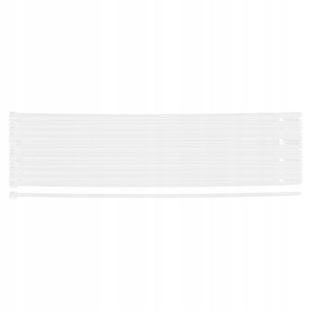 Opaski zaciskowe kablowe EXTREME 4.8 × 370 mm, białe, 50 szt., NEO 01-662
