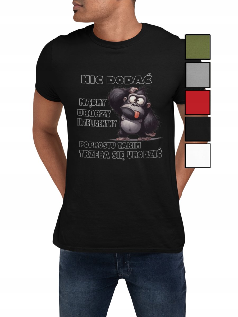 KOSZULKA T-SHIRT MĘSKA PREZENT DLA NIEGO WALENTYNKI ŚMIESZNE NAPISY - S
