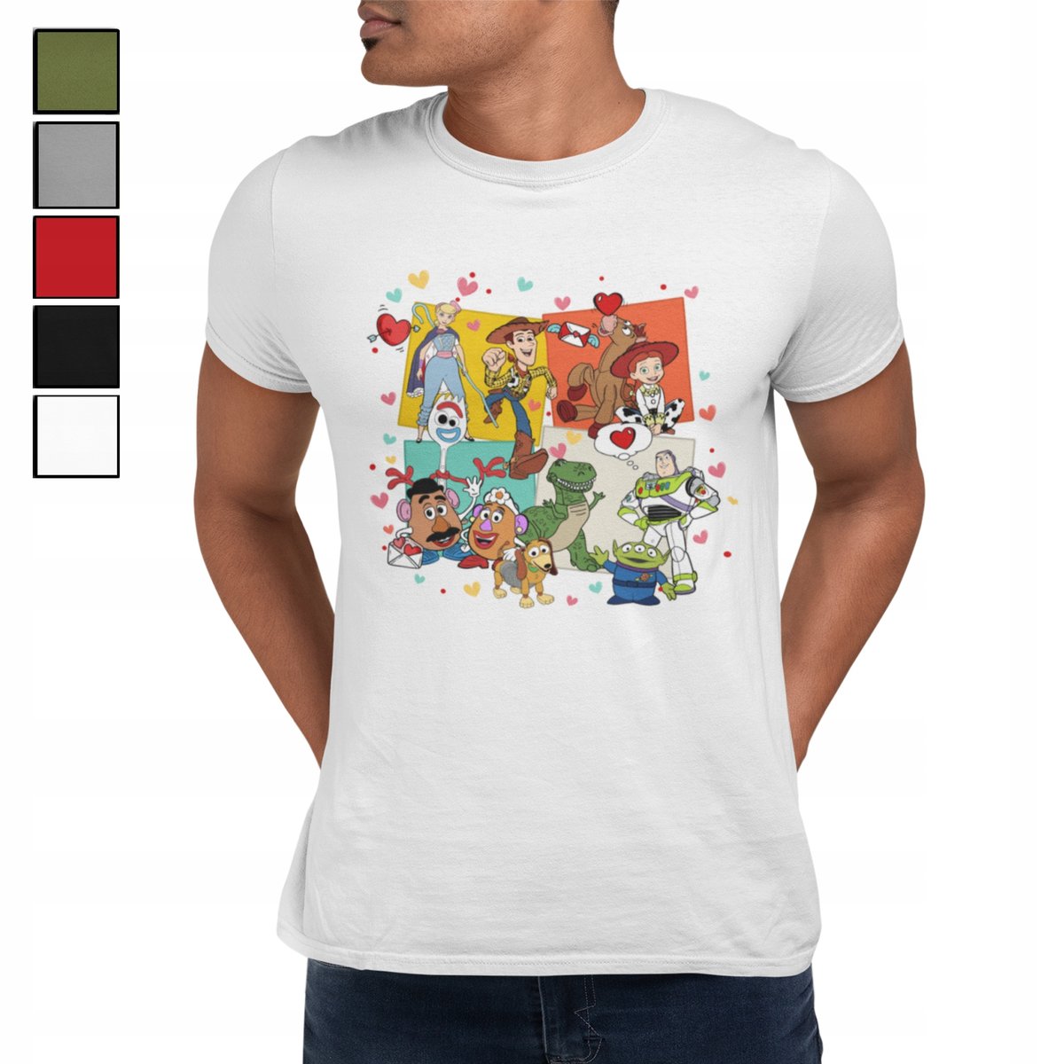 KOSZULKA T-SHIRT MĘSKA PREZENT DLA NIEGO WALENTYNKI LOVE TOY STORY - S