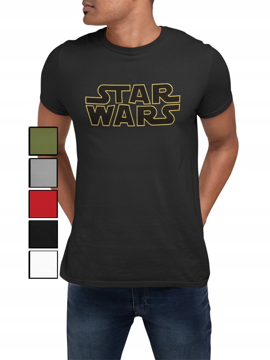 KOSZULKA T-SHIRT MĘSKA Z NADRUKIEM STAR WARS LORD NAPIS YODA -XS