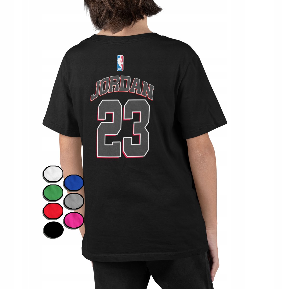 KOSZULKA DZIECIĘCA Z NADRUKIEM Z TYŁU CHICAGO BULLS JORDAN FANA NBA- L 146