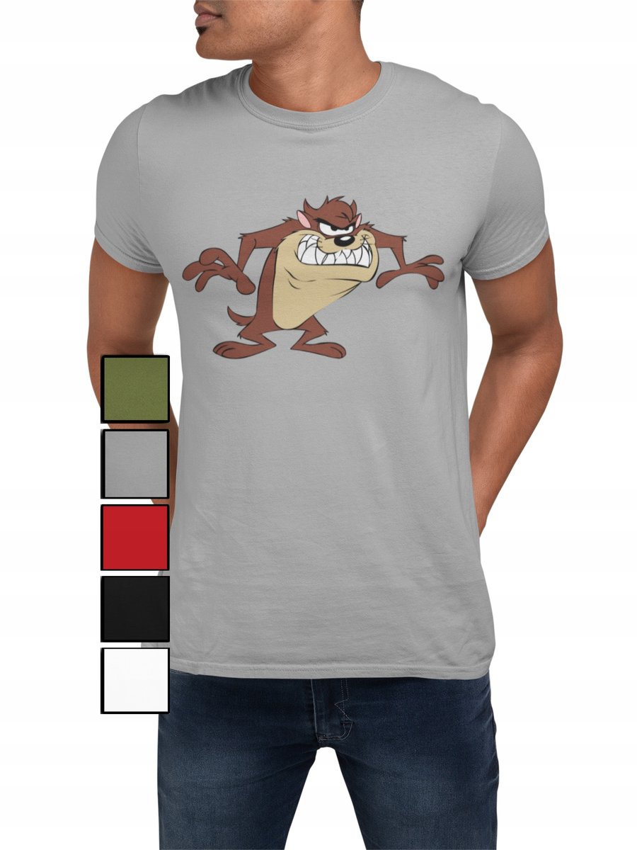 -KOSZULKA T-SHIRT MĘSKA Z NADRUKIEM TAZ DIABEŁ TASMAŃSKI LOONEY - M