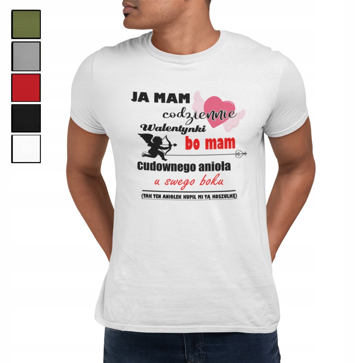 KOSZULKA T-SHIRT MĘSKA PREZENT DLA NIEGO WALENTYNKI ŚMIESZNE NAPISY - M