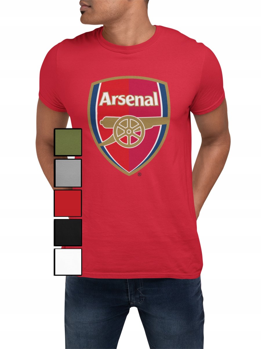 KOSZULKA MĘSKA Z NADRUKIEM DLA FANA PIŁKA NOŻNA ARSEN LONDYN -XL