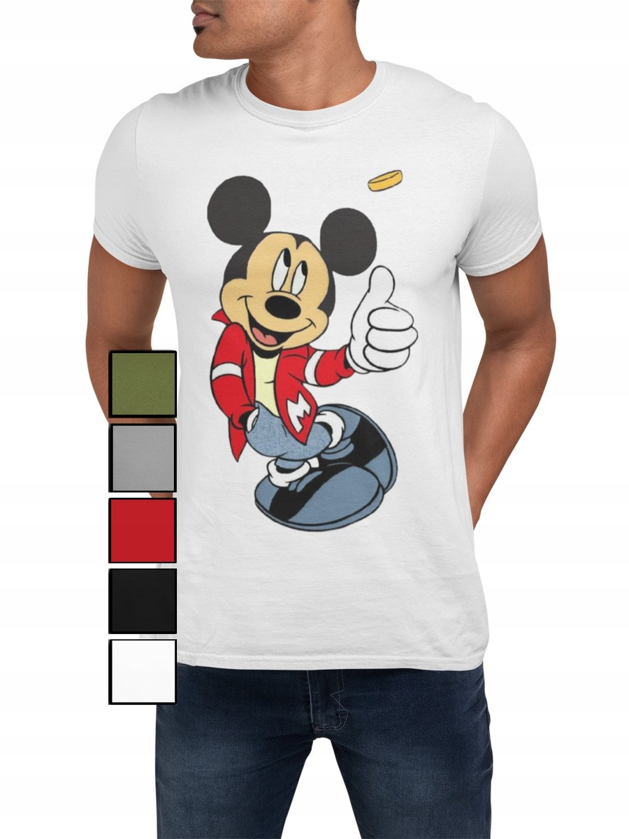 KOSZULKA T-SHIRT MĘSKA Z NADRUKIEM MYSZKA MIKI DONALD PLUTO - XL