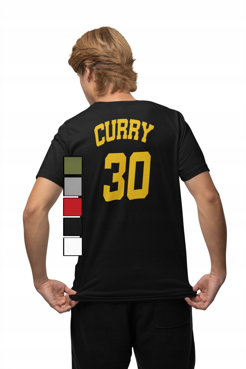 KOSZULKA MĘSKA Z NADRUKIEM NA PLECACH NBA GOLDEN STATE WARRIORS-CURRY - XL