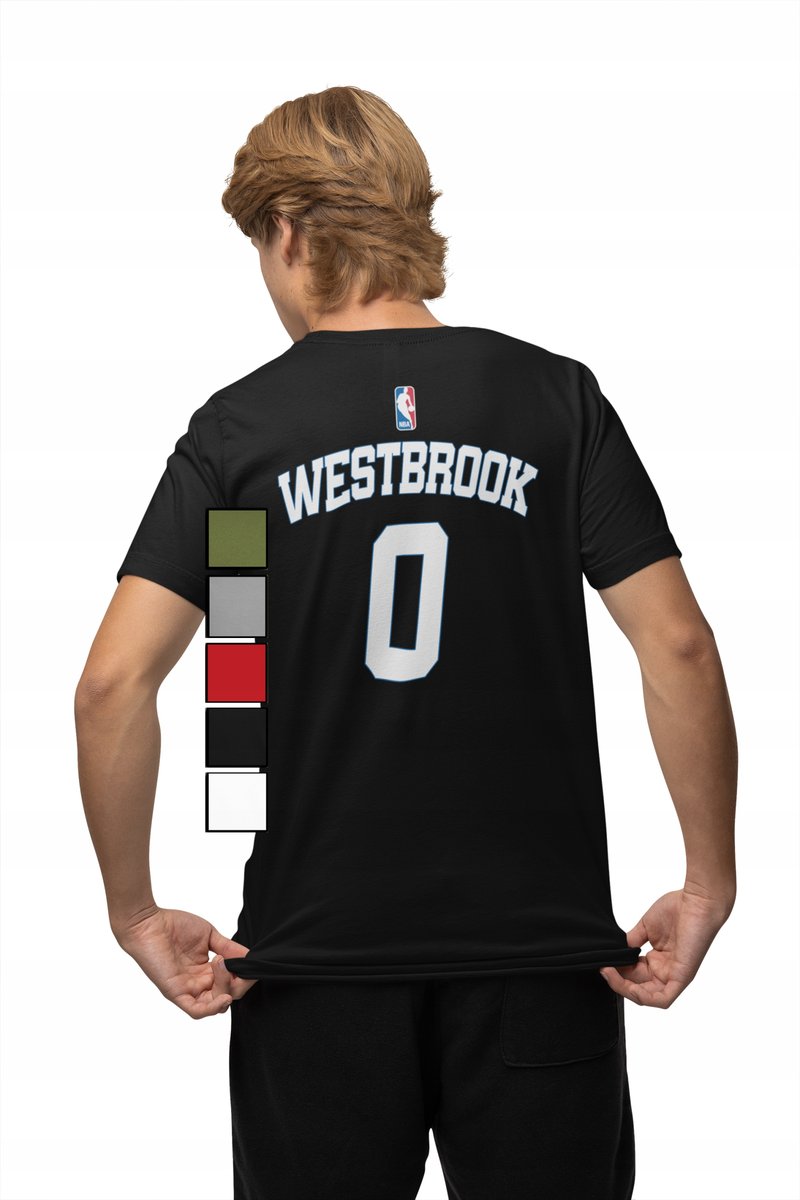 KOSZULKA MĘSKA Z NADRUKIEM NA PLECACH NBA CLIPPERS - RUSSEL WESTBROOK - S