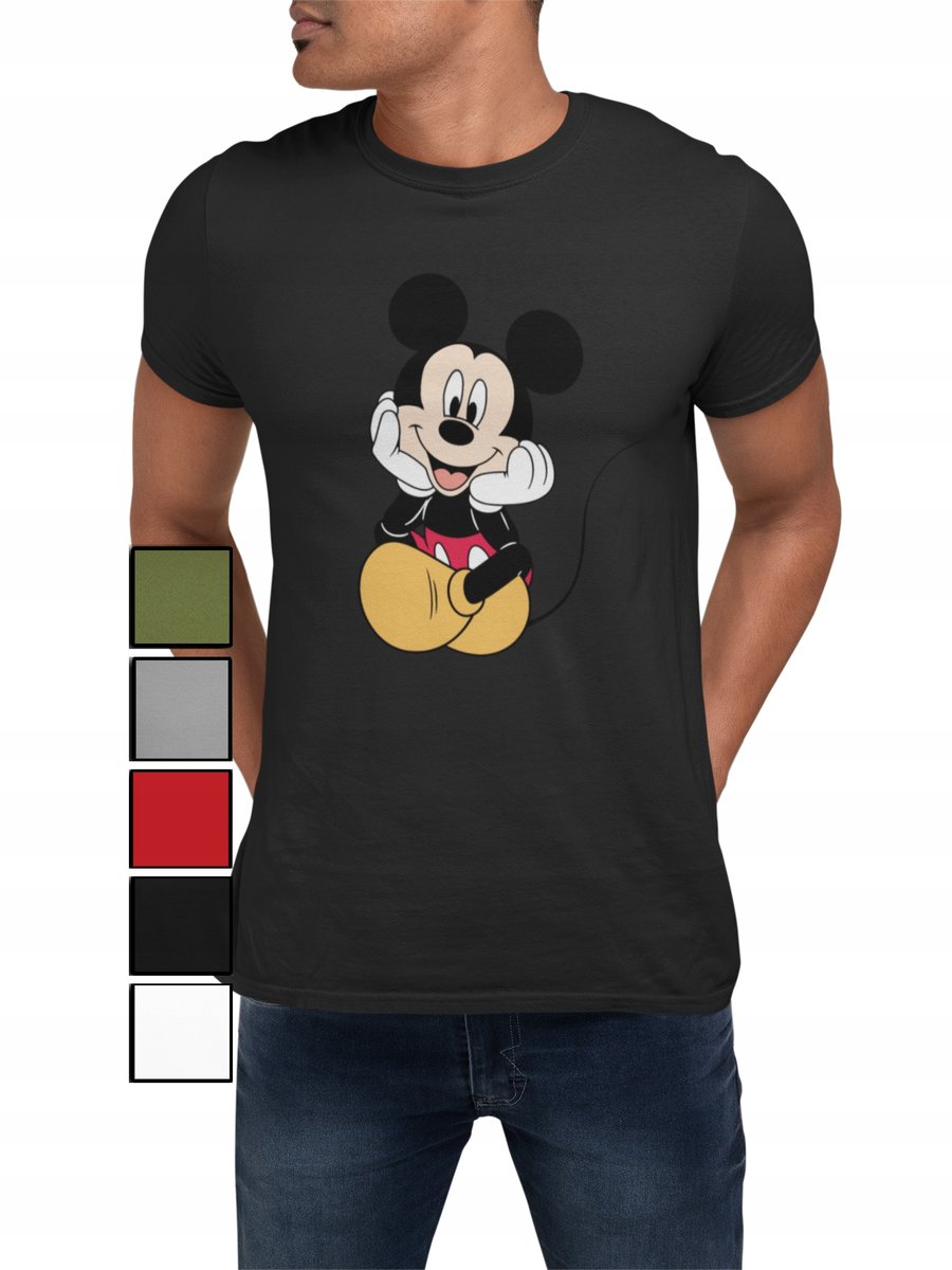 KOSZULKA T-SHIRT MĘSKA Z NADRUKIEM MYSZKA MIKI DONALD PLUTO - S