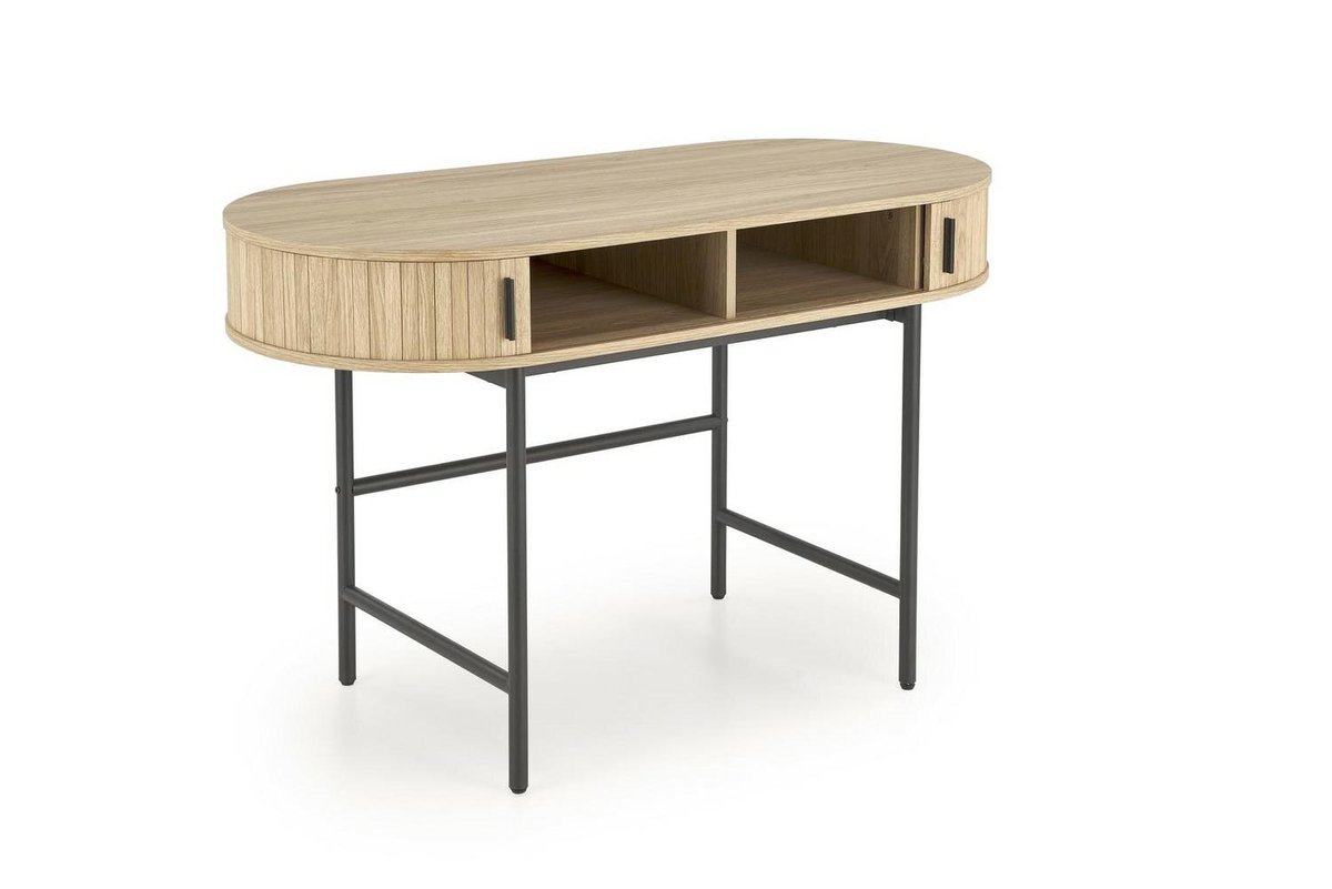 Biurko Bahli naturalne/czarne