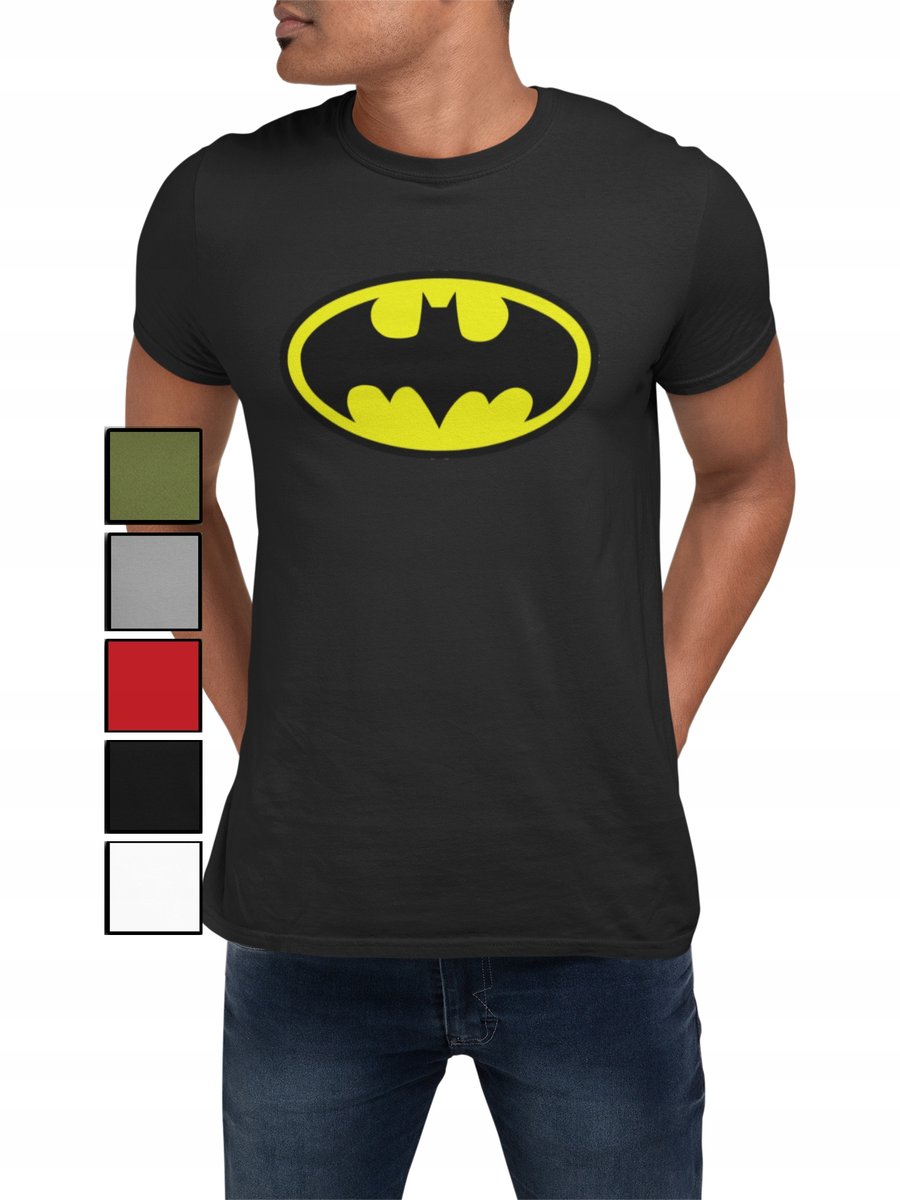 KOSZULKA T-SHIRT MĘSKA Z NADRUKIEM DC AVENGERS BATMAN RÓŻNE - M
