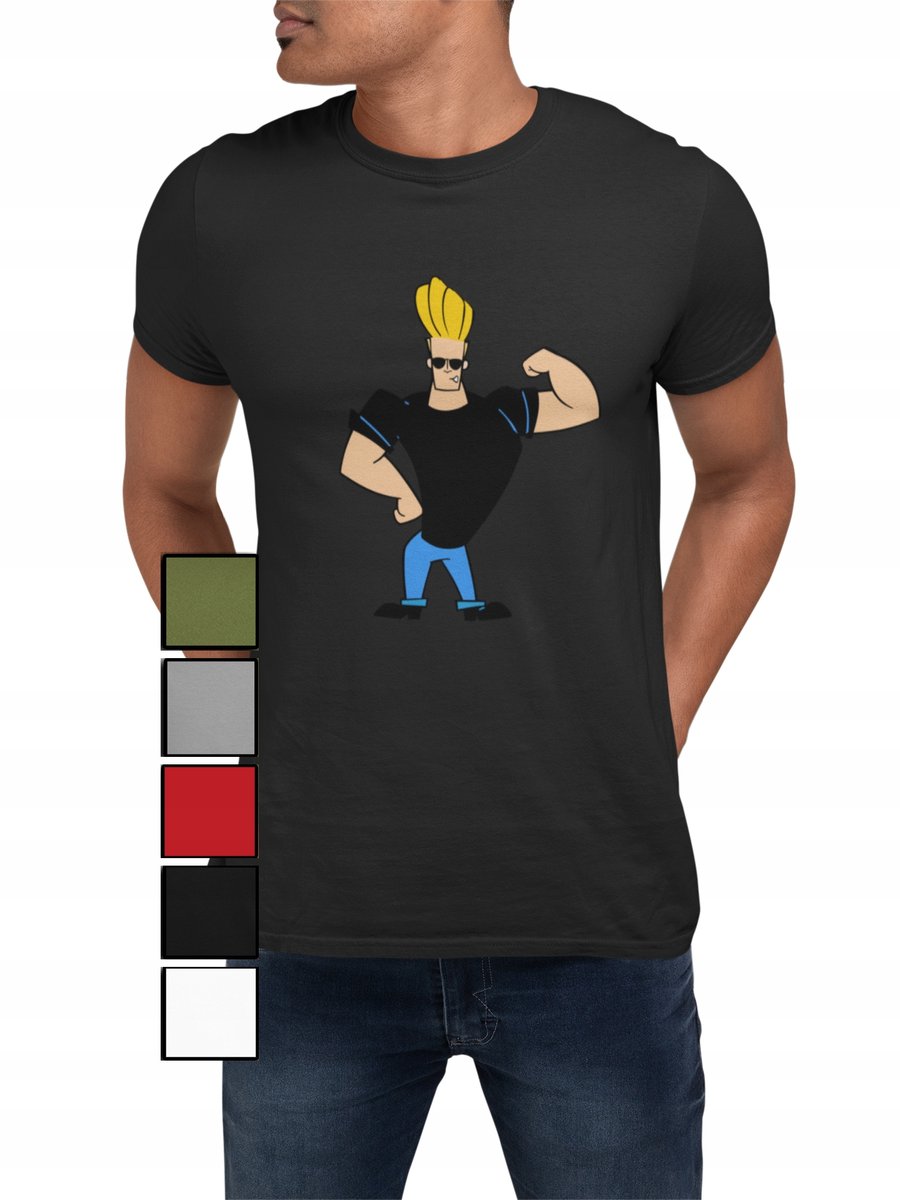 KOSZULKA T-SHIRT MĘSKA Z NADRUKIEM JOHNY BRA.VO DLA NIEGO - XS