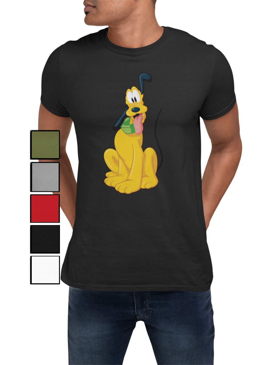 KOSZULKA T-SHIRT MĘSKA Z NADRUKIEM MYSZKA MIKI DONALD PLUTO - L
