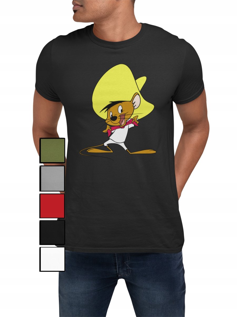 KOSZULKA T-SHIRT MĘSKA Z NADRUKIEM SPEEDY GONZALES LOONEY TUNES - XXL