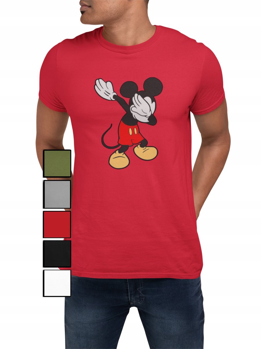 KOSZULKA T-SHIRT MĘSKA Z NADRUKIEM MYSZKA MIKI DONALD PLUTO - XXL