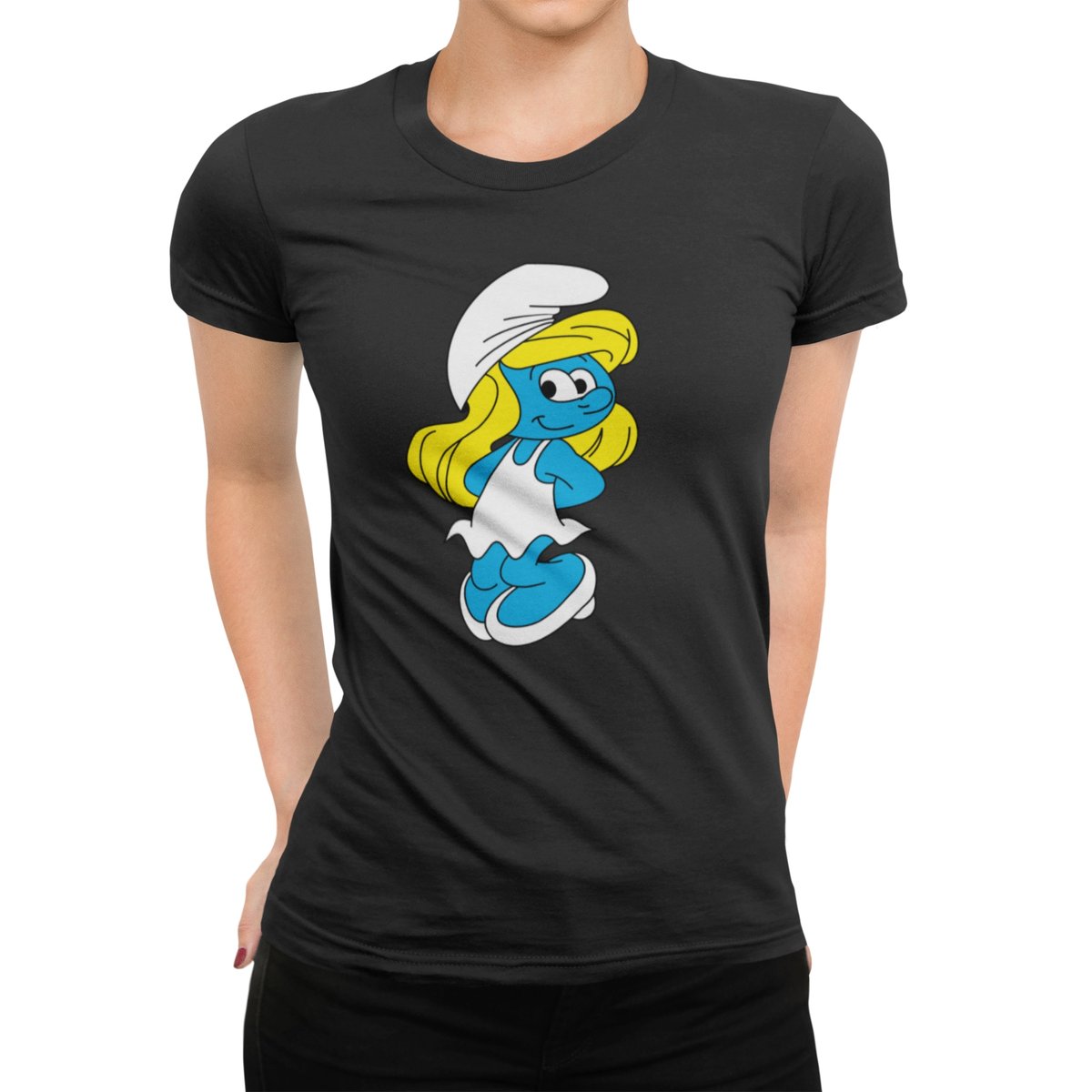 KOSZULKA T-SHIRT DAMSKA Z NADRUKIEM SMERF SMERFETKA PREZENT DUŻY WYBÓR -M