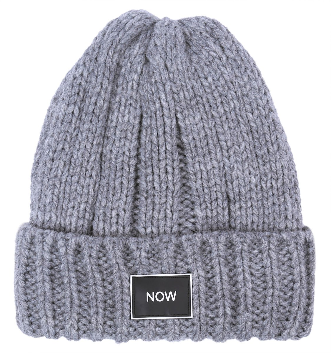 Szara, ciepła czapka M-L